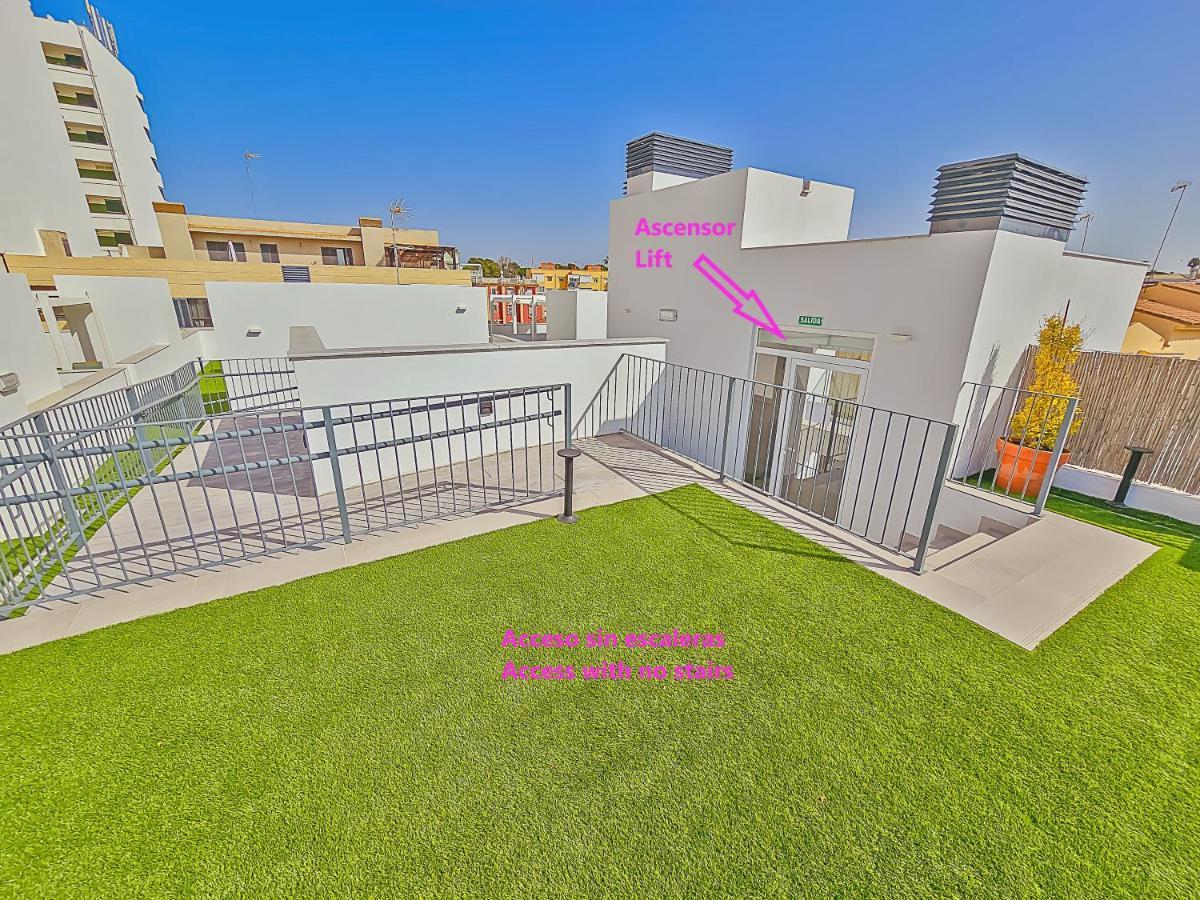 Oceanfront Duplex With A Rooftop Pool And Terrace El Puerto de Santa Maria Exterior foto